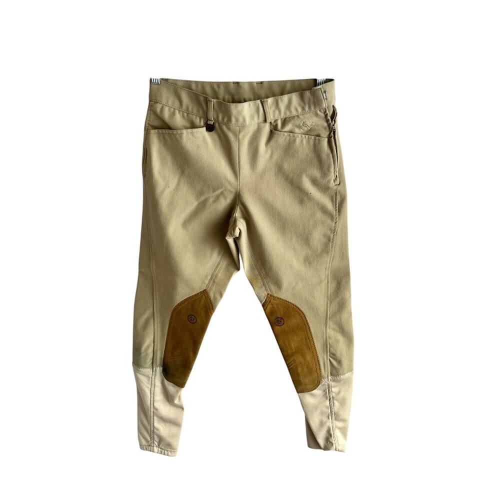 Ovation Beige Equestrian Riding Breeches Size 28L 56e